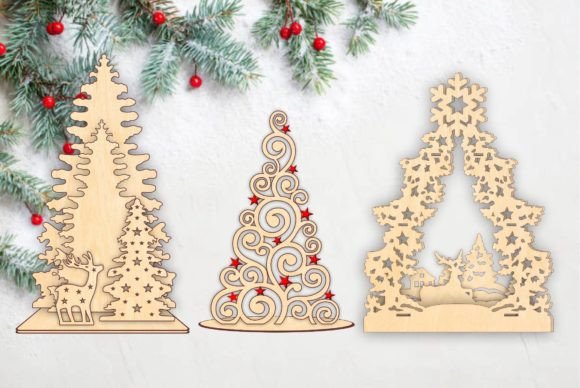 Download Plywood Christmas Tree on Stand SVG - Christmas Collection