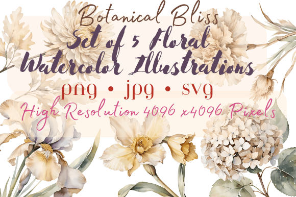 Download Earth Tones Watercolor Flowers Cliparts - Earth tones Collection