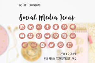 Download Rosegold Social Media Icons - Premium Resources