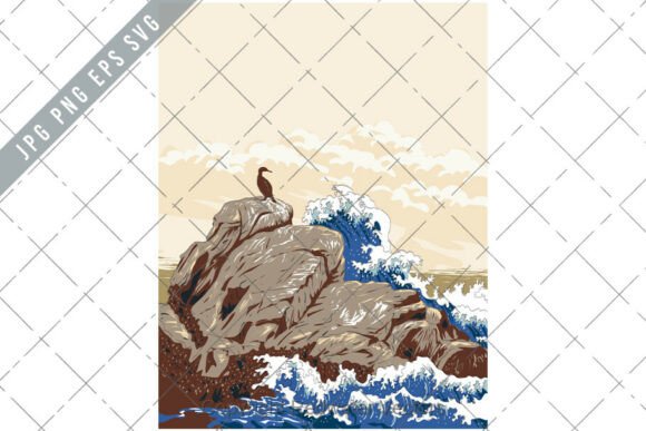 Download Cormorant at Restless Sea Pebble Beach - Pebble Collection