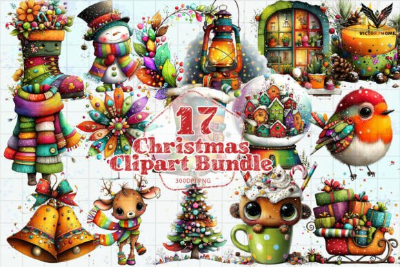 Download Cute Christmas Clipart Bundle PNG - Christmas Collection