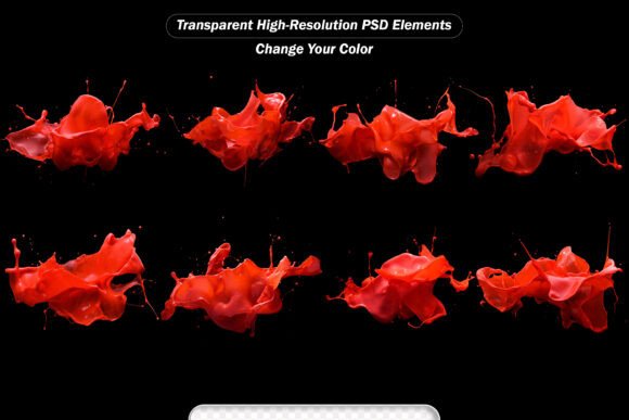 Download Abstract Blotch Red Splash Drops - Blotch Collection