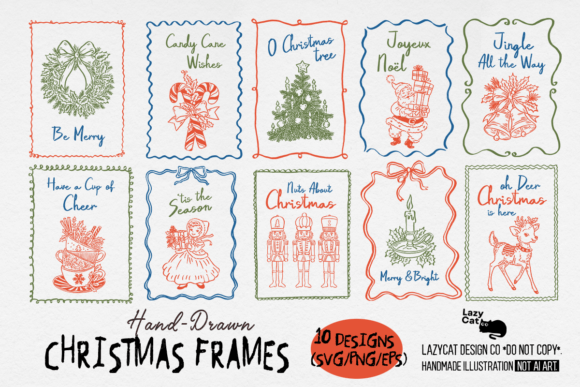 Download Christmas Frame Hand-drawn SVG Bundle - Christmas Collection
