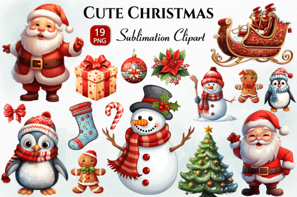 Download Cute Christmas Clipart Bundle PNG - Christmas Collection