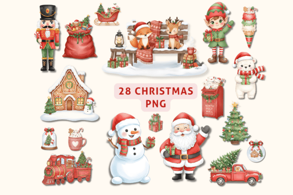 Download Cute Christmas Clipart PNG Bundle - Christmas Collection