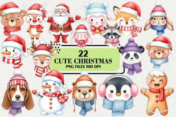 Download Cute Christmas Clipart Bundle - Christmas Collection