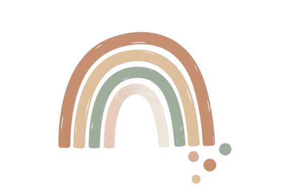 Download Boho Rainbow Earth Tones Illustration - Premium Resources