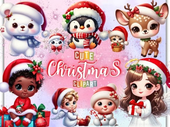 Download 64 Cute Christmas Clipart Bundle - Christmas Collection