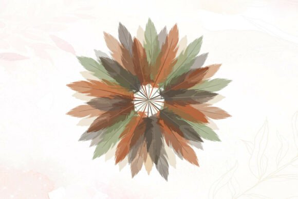 Download Feather Mandala in Earth Tones - Premium Resources